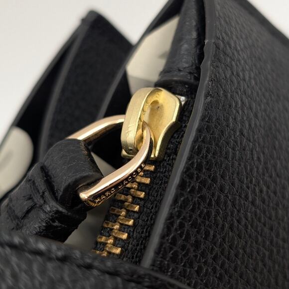 Marc Jacobs Mini Grind Coated Leather Tote Bags Zip Pockets Black M0015685 - Picture 15 of 16